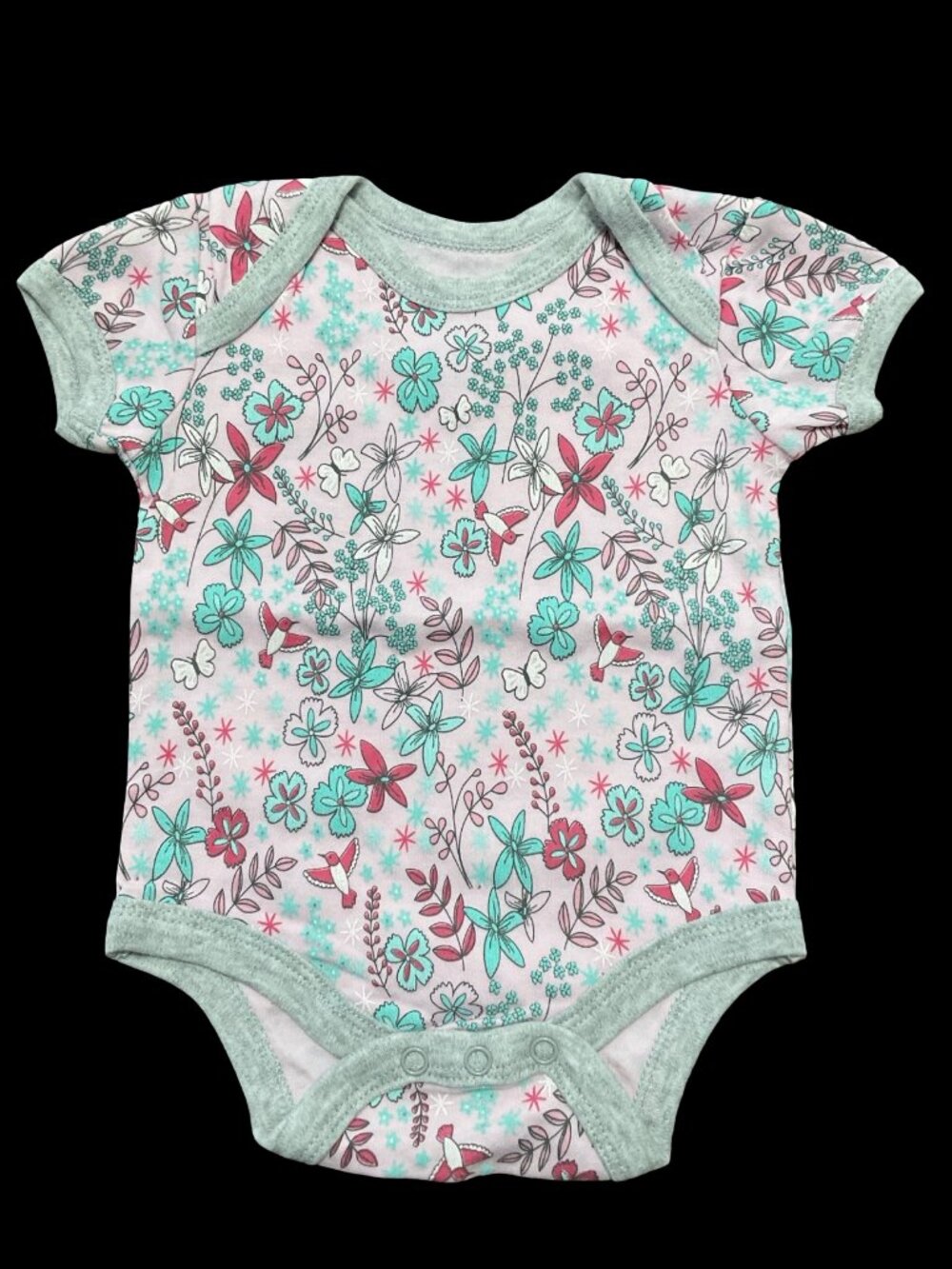 🌻10/$25 - Pink Floral Print Onesie